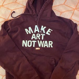Make art not war obey hoodie